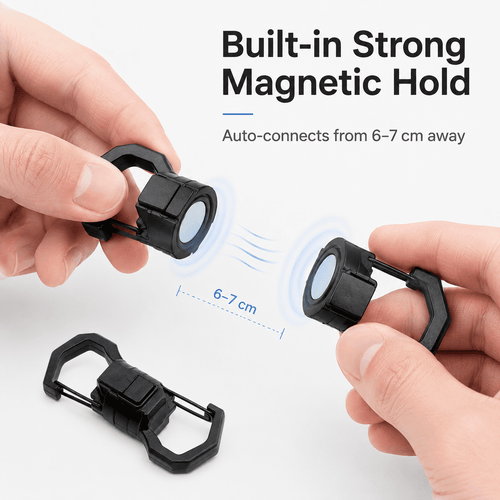 ATISEN 2-Pack Multifunctional LUYA Magnetic Buckle, Strong Magnetic Clip (Mixed Colors)