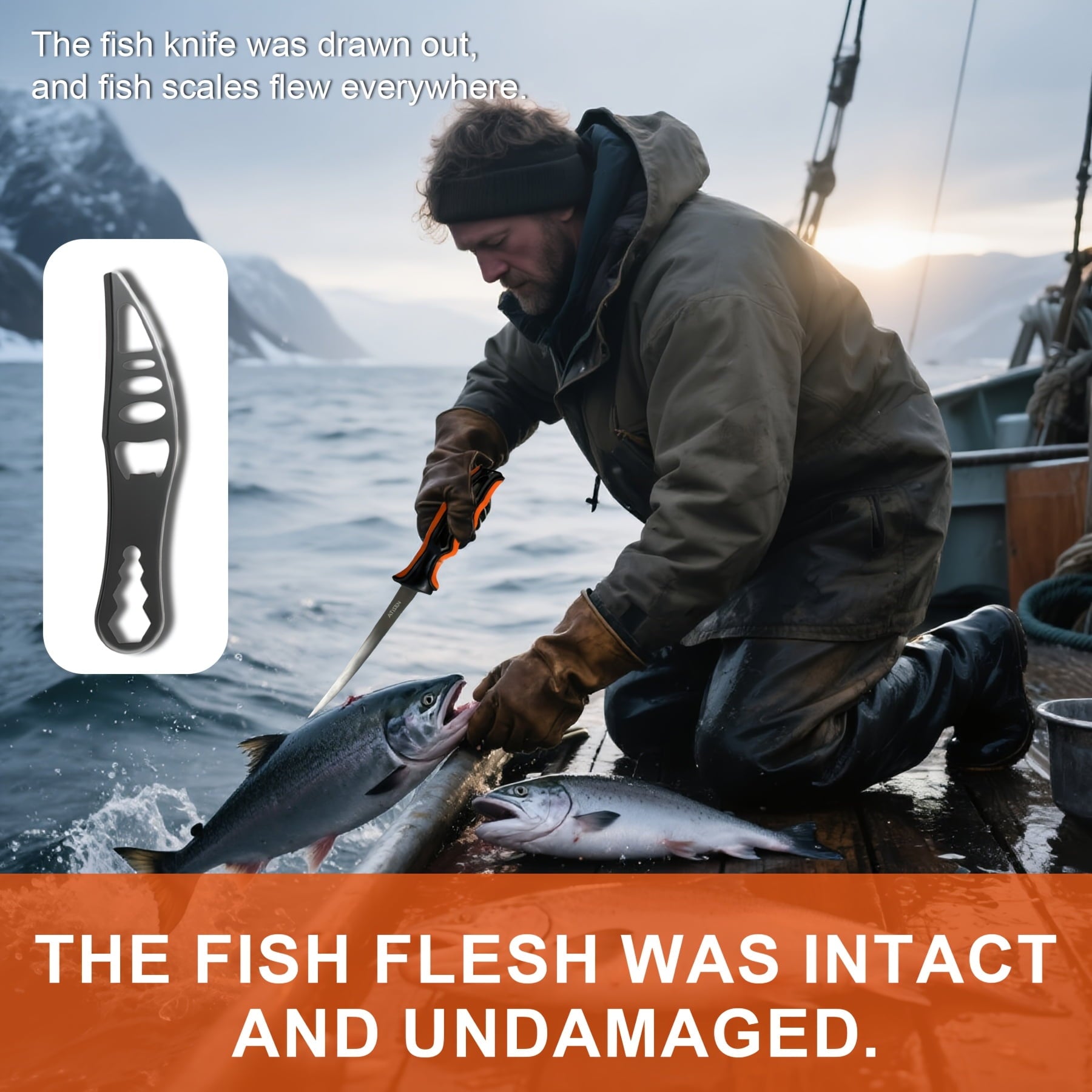 ATISEN 3-Piece Fishing Fillet Knife Set - view 5