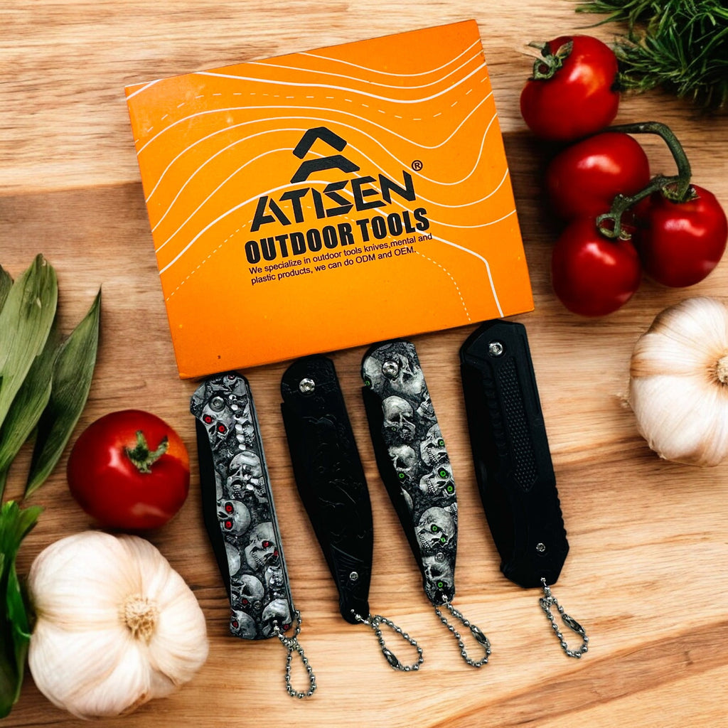 ATISEN 4PCS Skull Pocket Knives - view 2