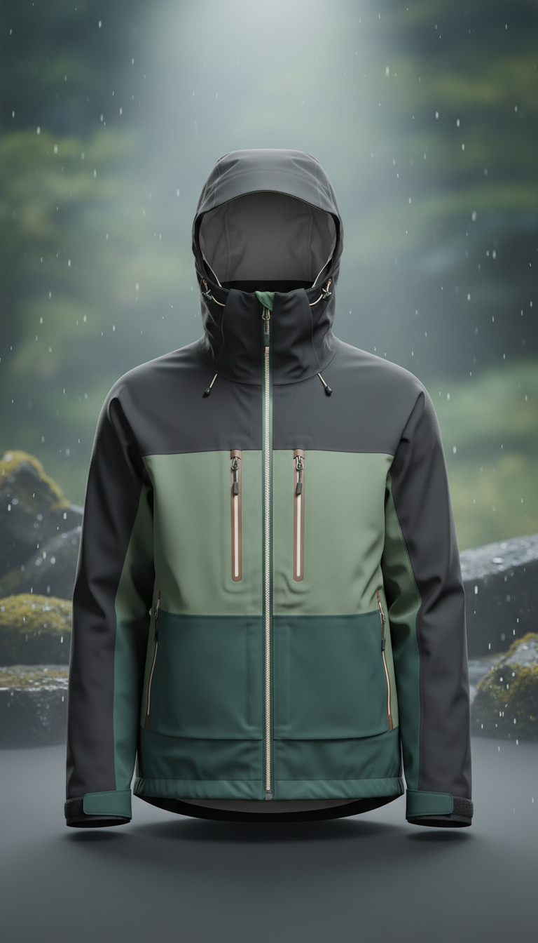 Waterproof Fishing Shell Jacket with Vent Panels