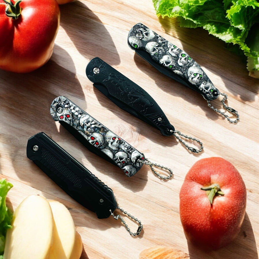 ATISEN 4PCS Skull Pocket Knives - view 3