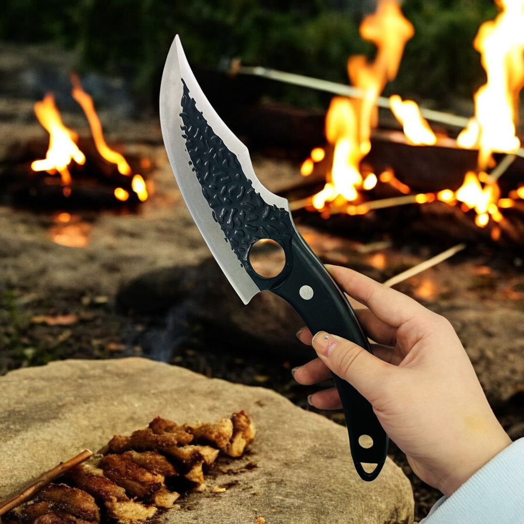 ATISEN Peach Wood Handle Butcher Knife - view 3