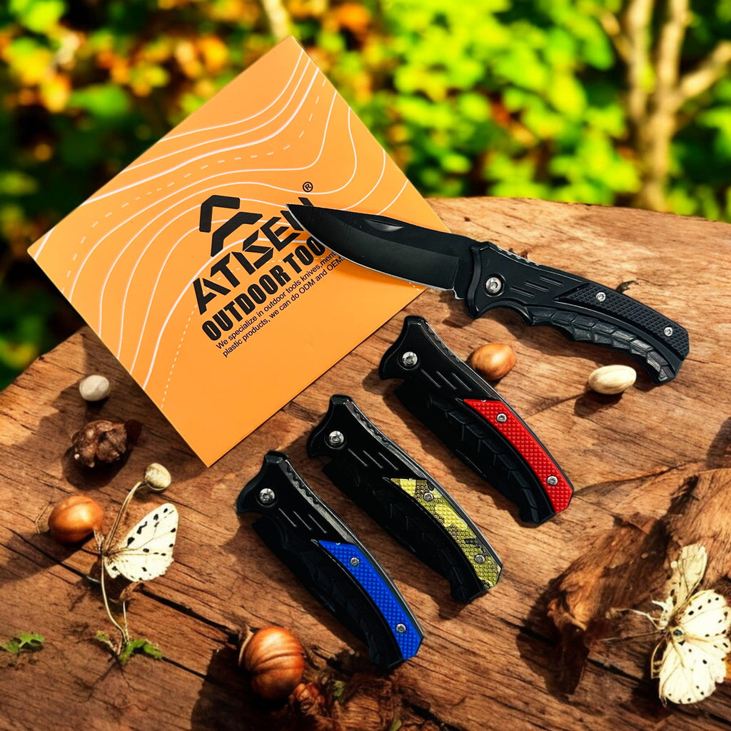 ATISEN 4-Pack Snakeskin Folding Knives - view 4