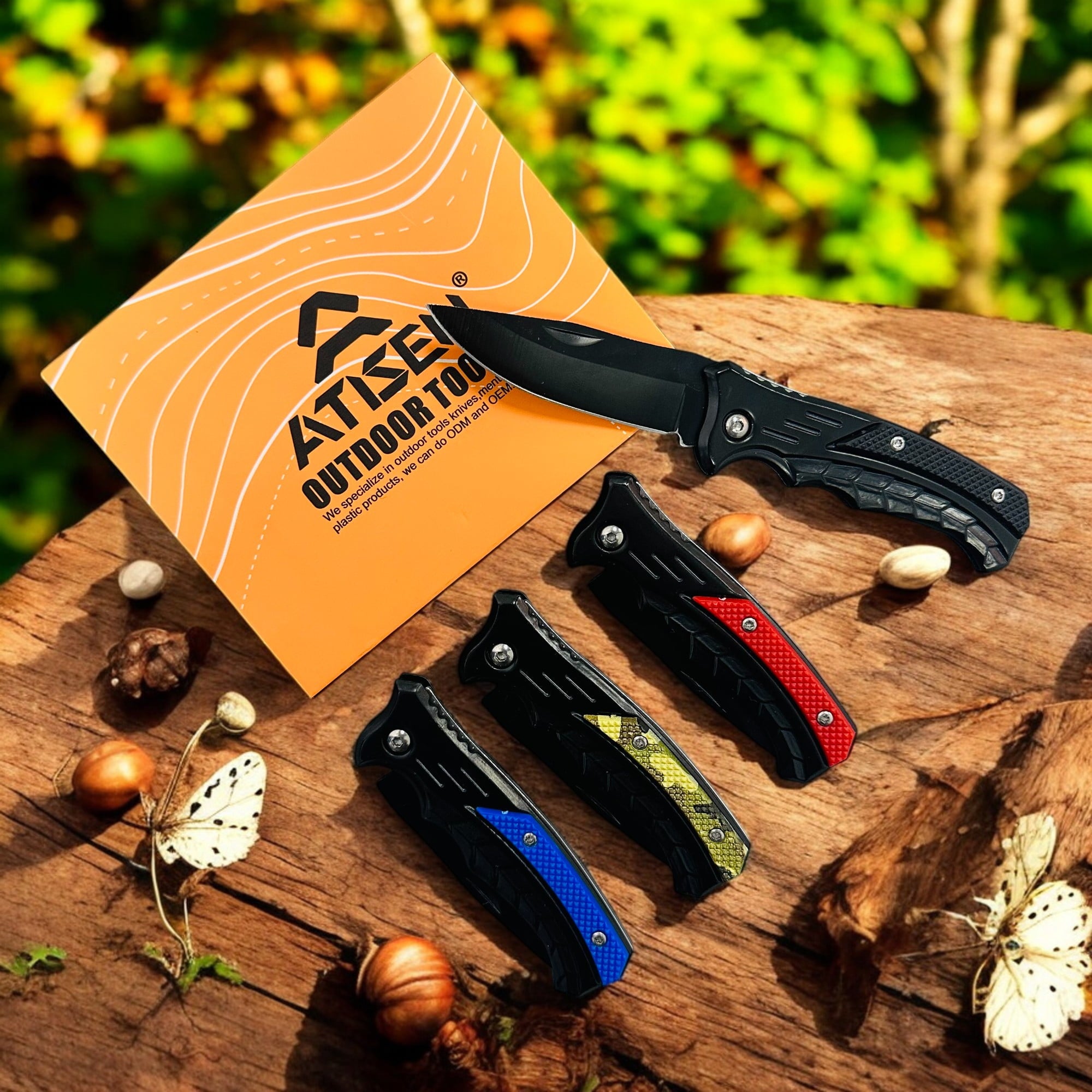 ATISEN 4-Pack Snakeskin Folding Knives - view 4