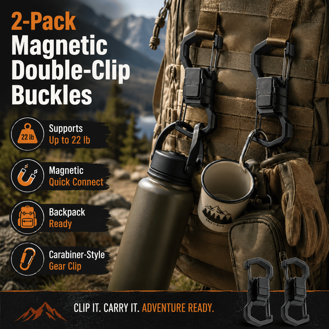 ATISEN 2-Pack Magnetic Buckle - view 2