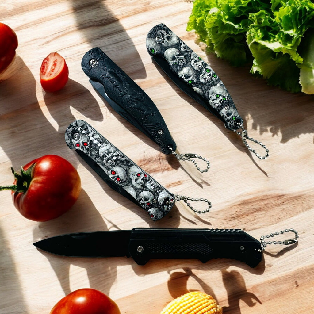 ATISEN 4PCS Skull Pocket Knives - view 4