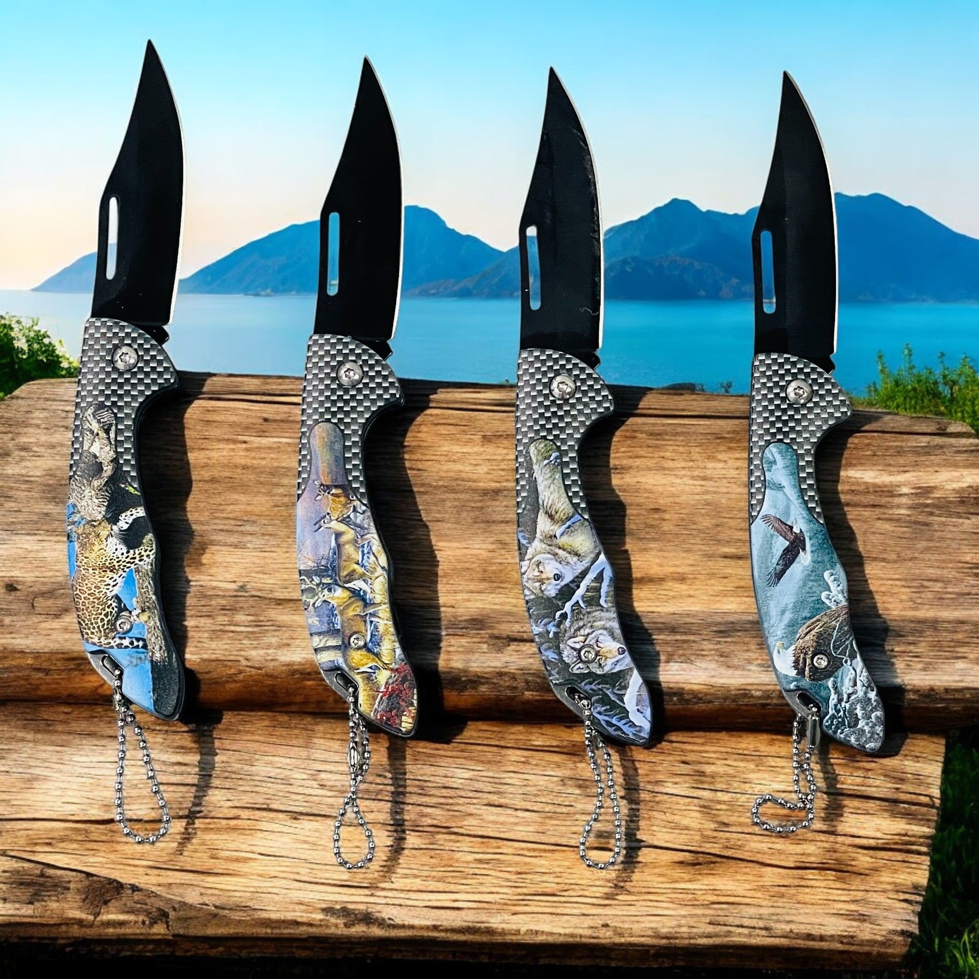 ATISEN 4-Piece Folding Pocket Knife Set - view 3