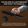 ATISEN 3-Piece 6-Inch Fish Fillet Knife Set with Sharpener and Towel, Stainless Steel Blade