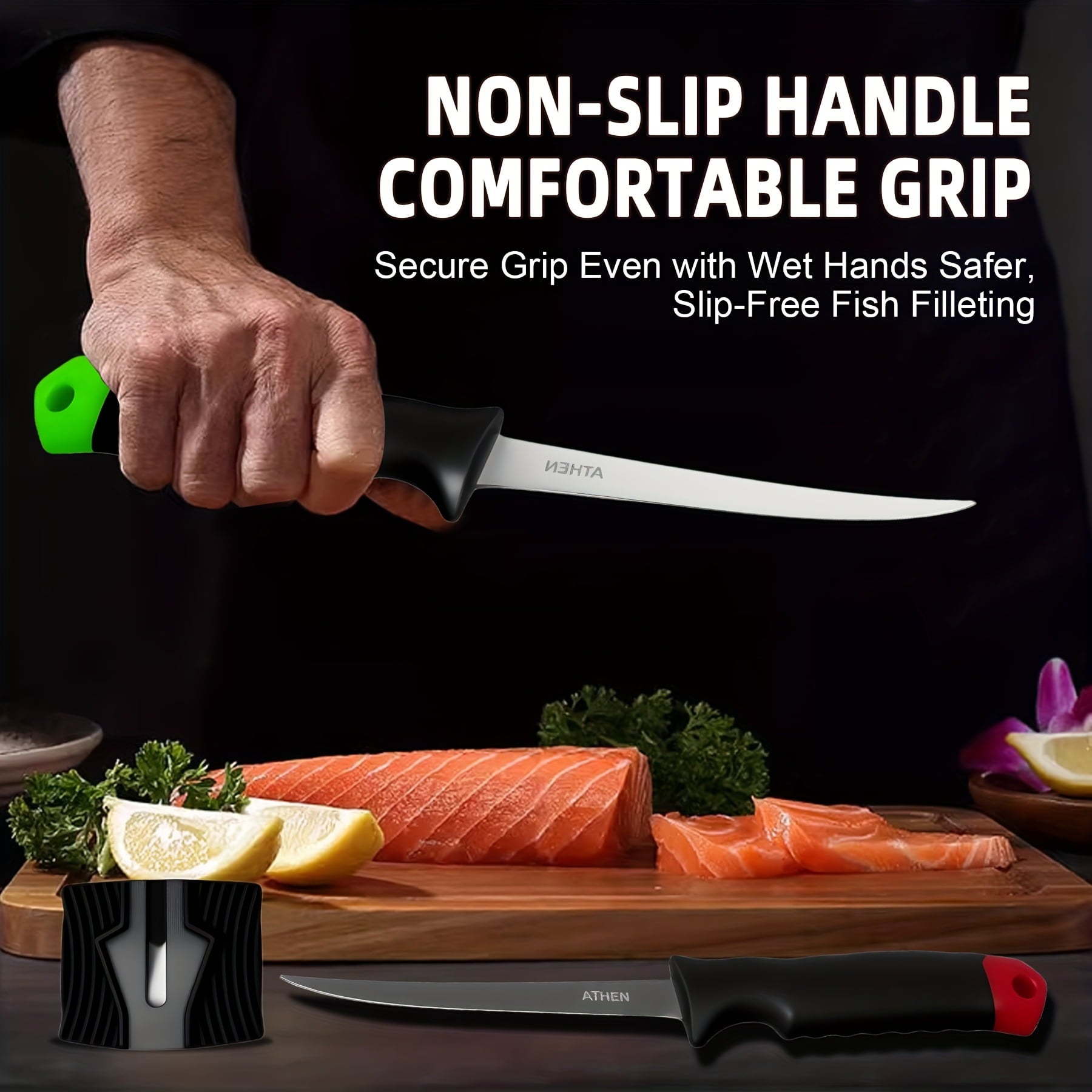 ATISEN 5-Piece Fishing Fillet Knife Set - view 3