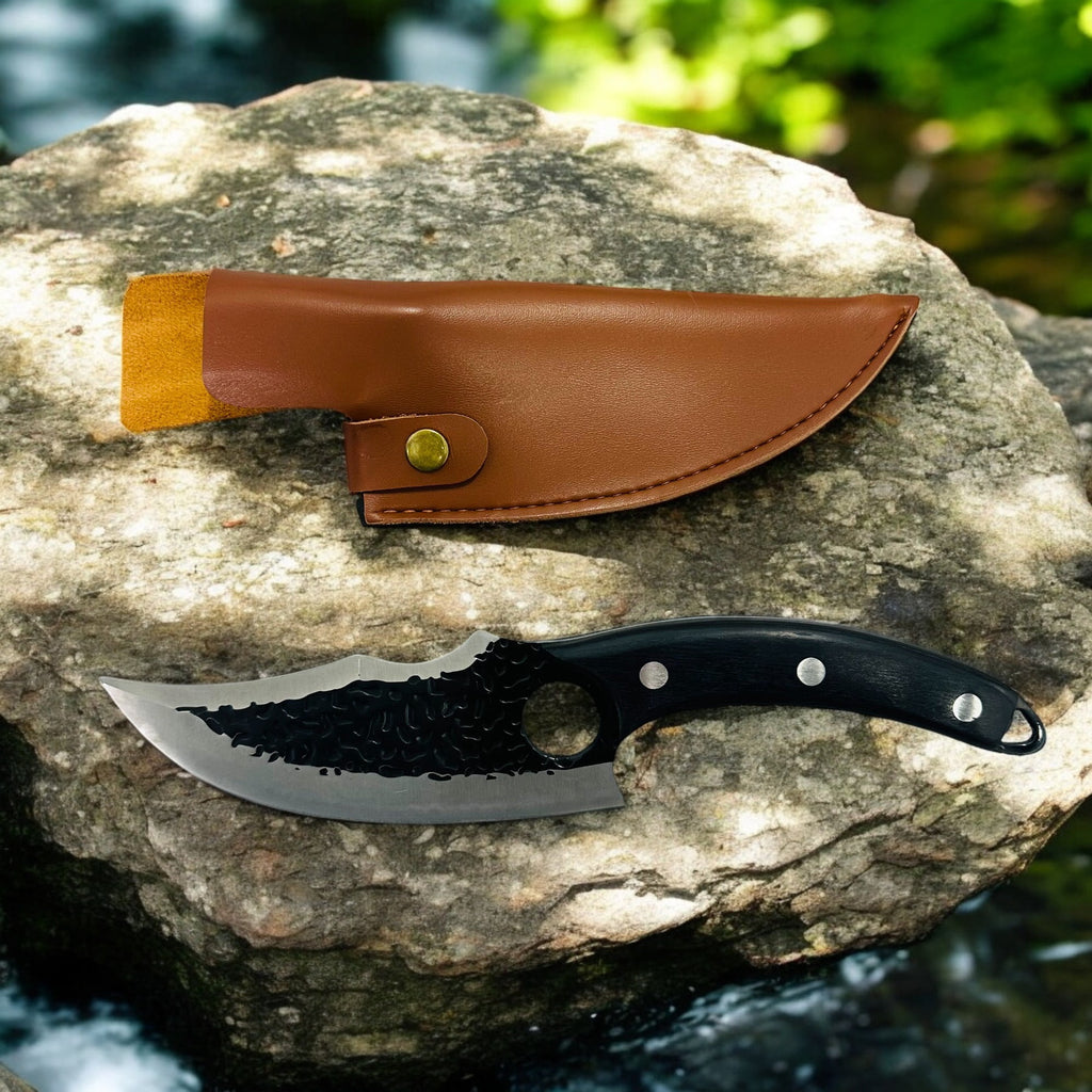 ATISEN Peach Wood Handle Butcher Knife - view 4