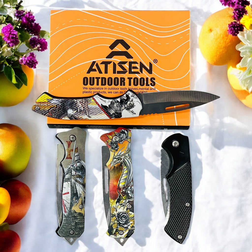 ATISEN Set of 4 3D Folding Knives - view 8