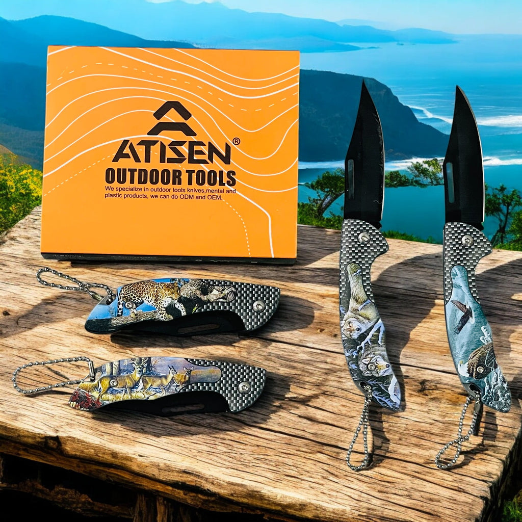 ATISEN 4-Piece Folding Pocket Knife Set - view 2