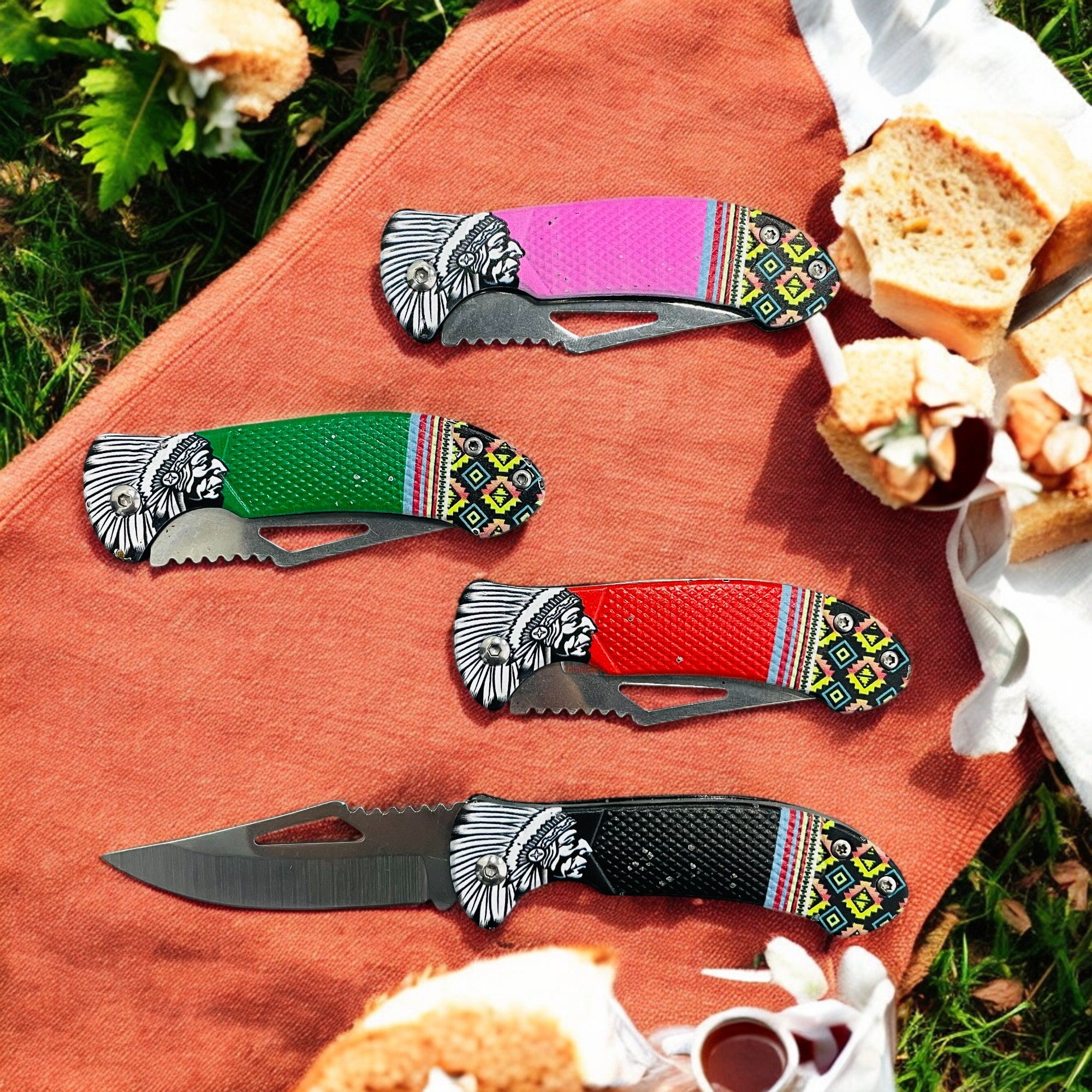 ATISEN 4-Piece Outdoor Folding Pocket Knife Set - view 9