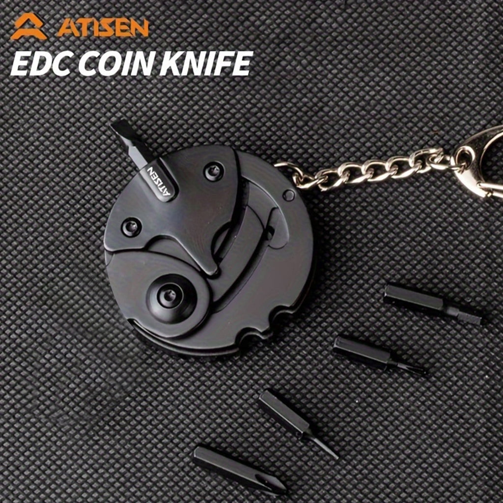 Mini EDC Multi-Tool Knife 7-in-1 Keychain for Home Repair & Outdoor