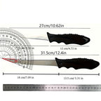 ATISEN 2-Piece Fish Fillet Knife Set, Flexible Stainless Steel Fishing Knives with Non-Slip Handles for Filleting, Boning and Fish Cleaning, Black