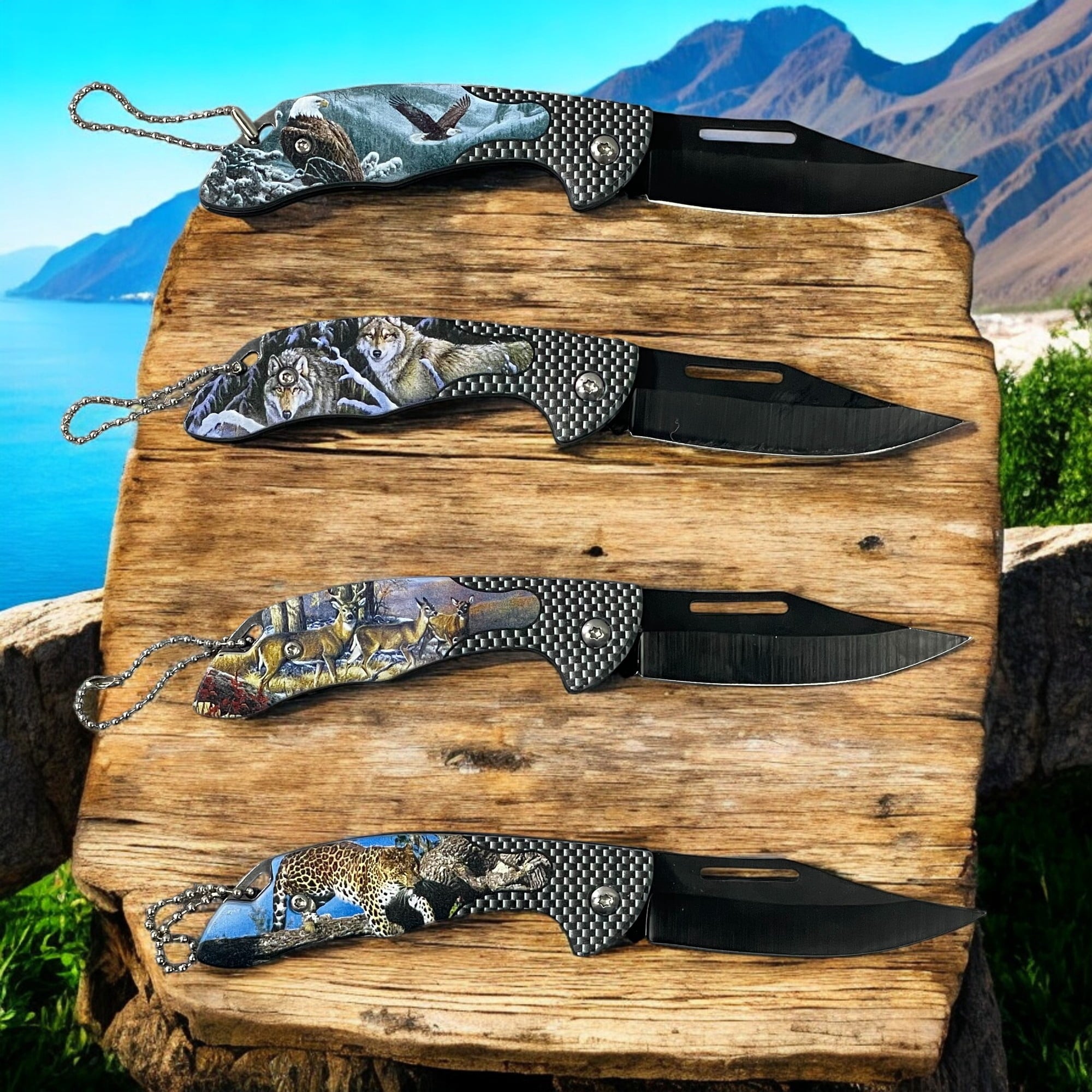 ATISEN 4-Piece Folding Pocket Knife Set - view 4