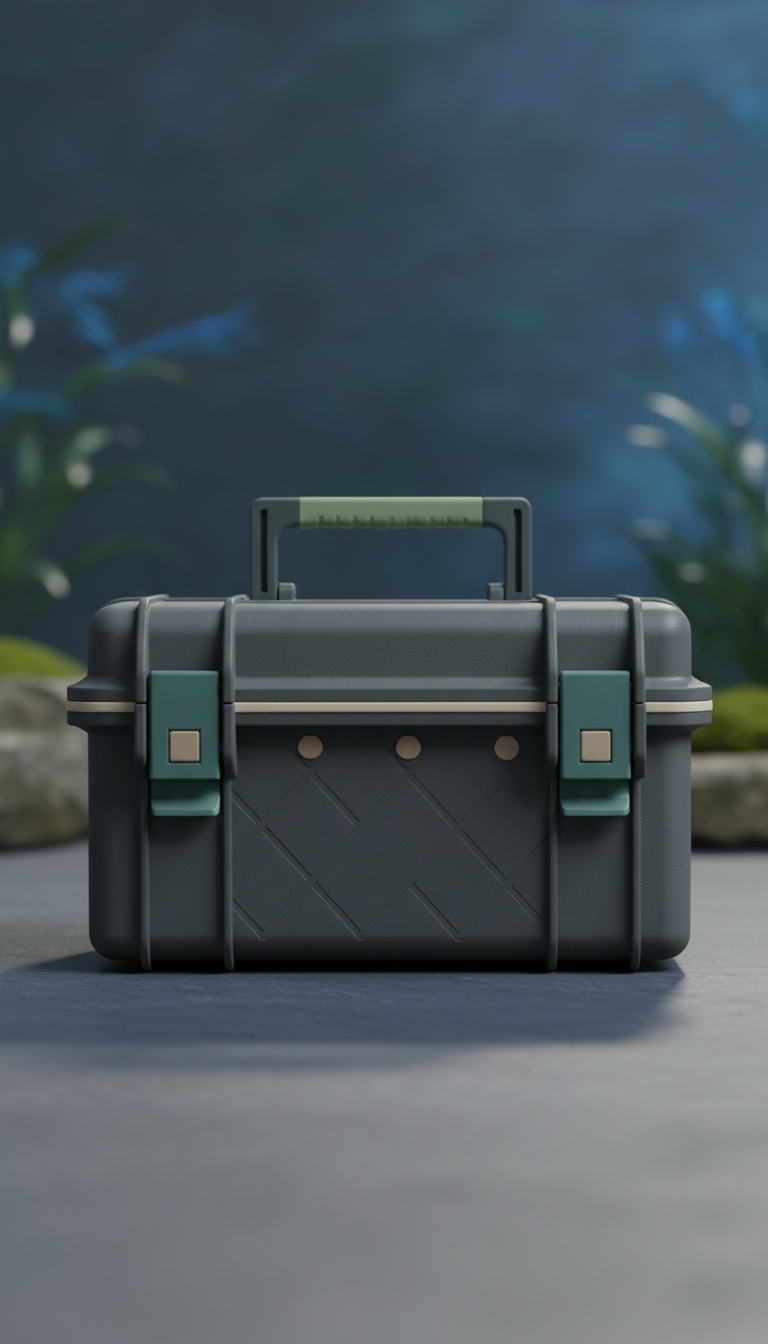 Modular Hard-Shell Tackle Box with Reinforced Latches