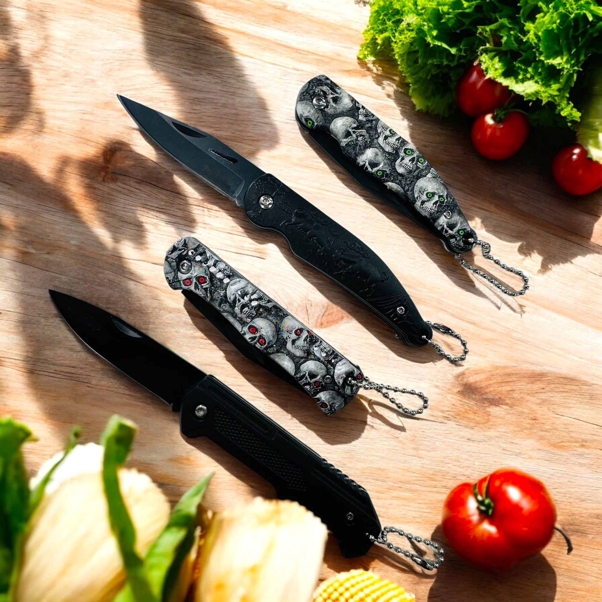 ATISEN 4PCS Skull Pocket Knives - view 5
