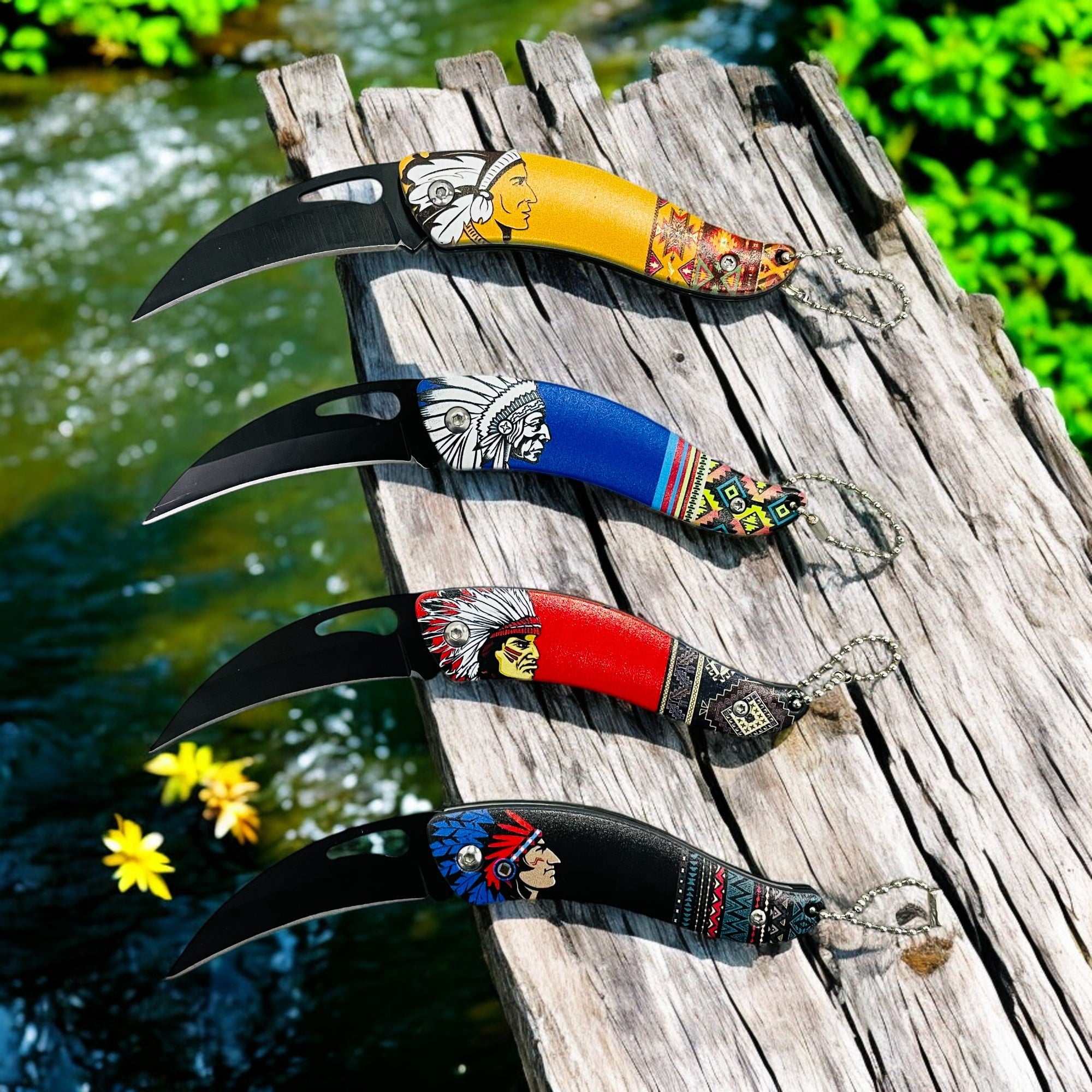 ATISEN 4-Pack 3D Embossed Folding Knives - view 10
