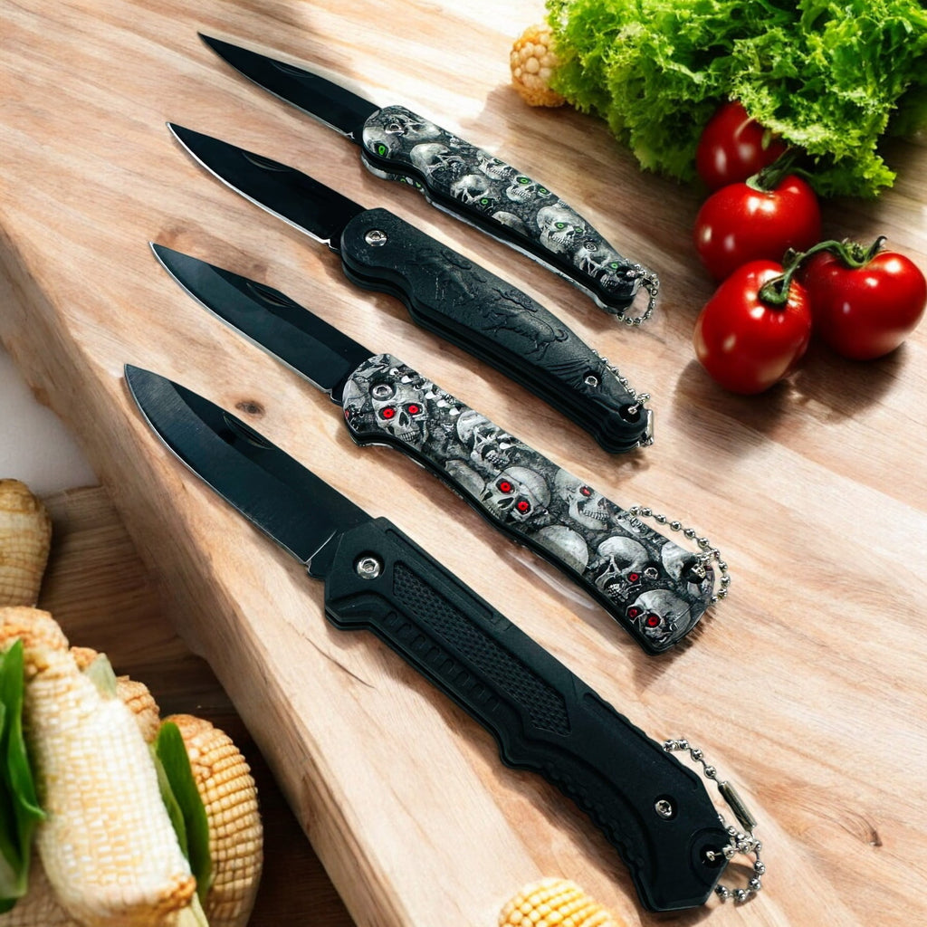 ATISEN 4PCS Skull Pocket Knives - view 6