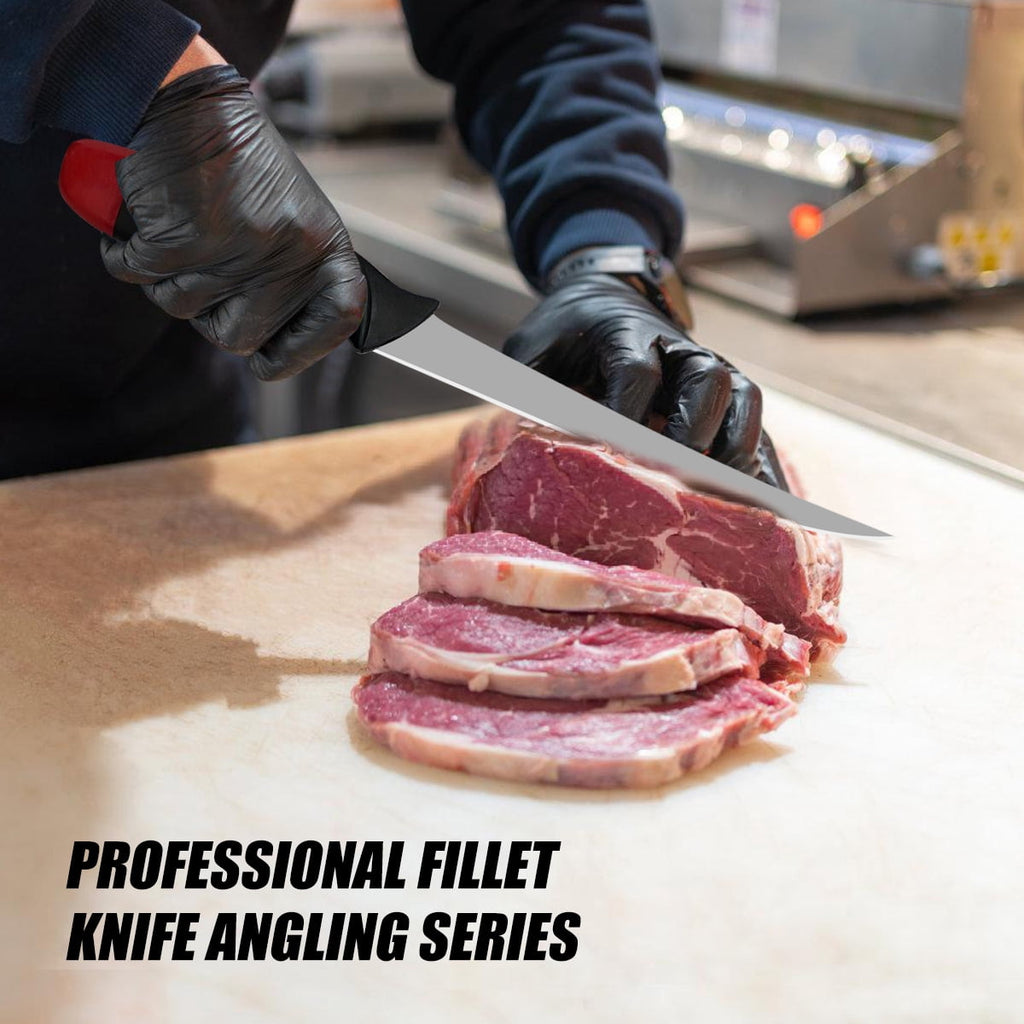 ATISEN Fish Fillet Knife Set with 3 Fish Cleaning Knives, Kitchen Shears, Sharpener and Cutting Board, Rust Resistant, 6-Piece