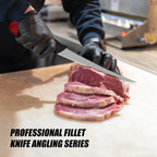 ATISEN Fish Fillet Knife Set with 3 Fish Cleaning Knives, Kitchen Shears, Sharpener and Cutting Board, Rust Resistant, 6-Piece