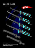 Atisen cryogenically treated long-lasting fillet knife. Professional fishing tackle supplier for New Zealand market.