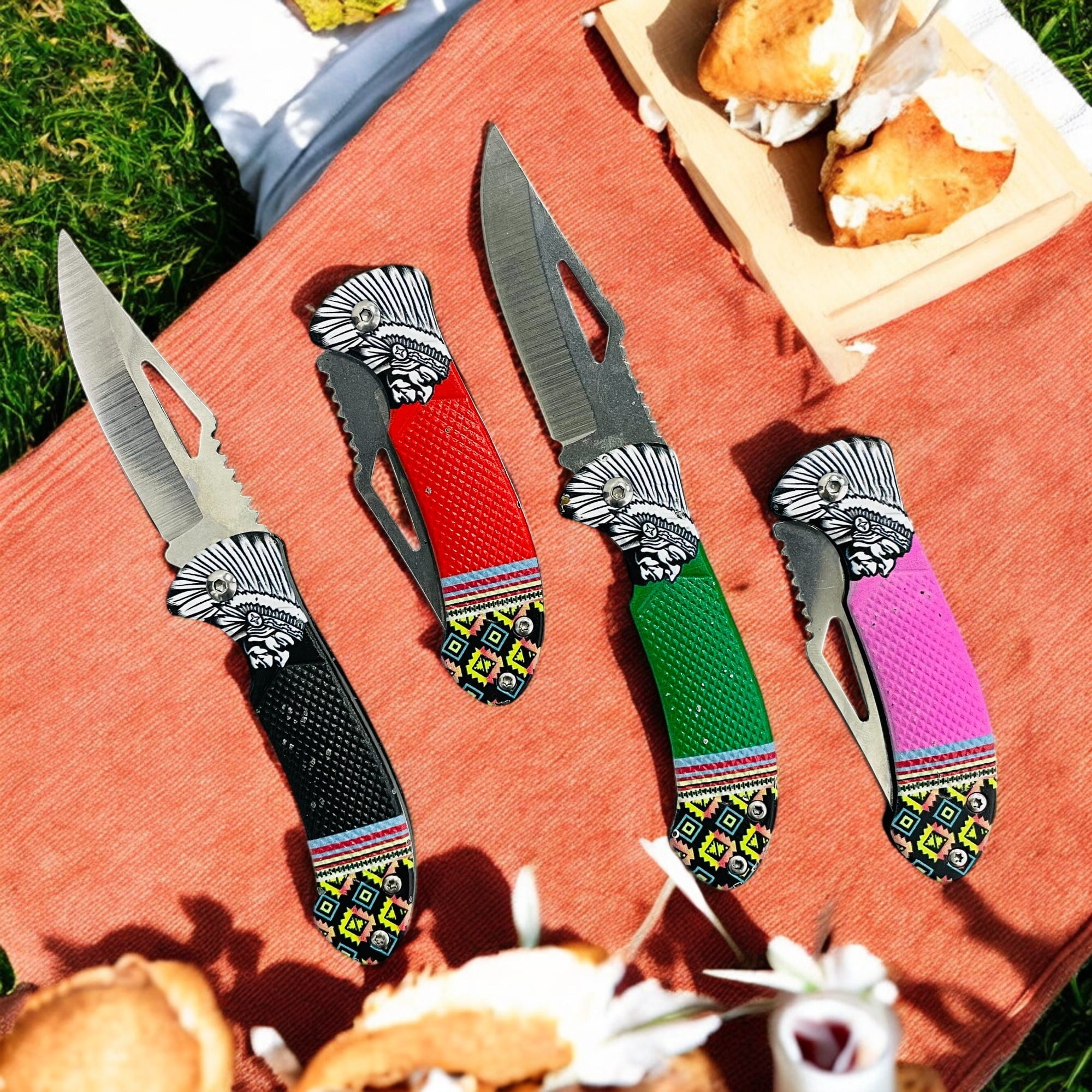 ATISEN 4-Piece Outdoor Folding Pocket Knife Set - view 5