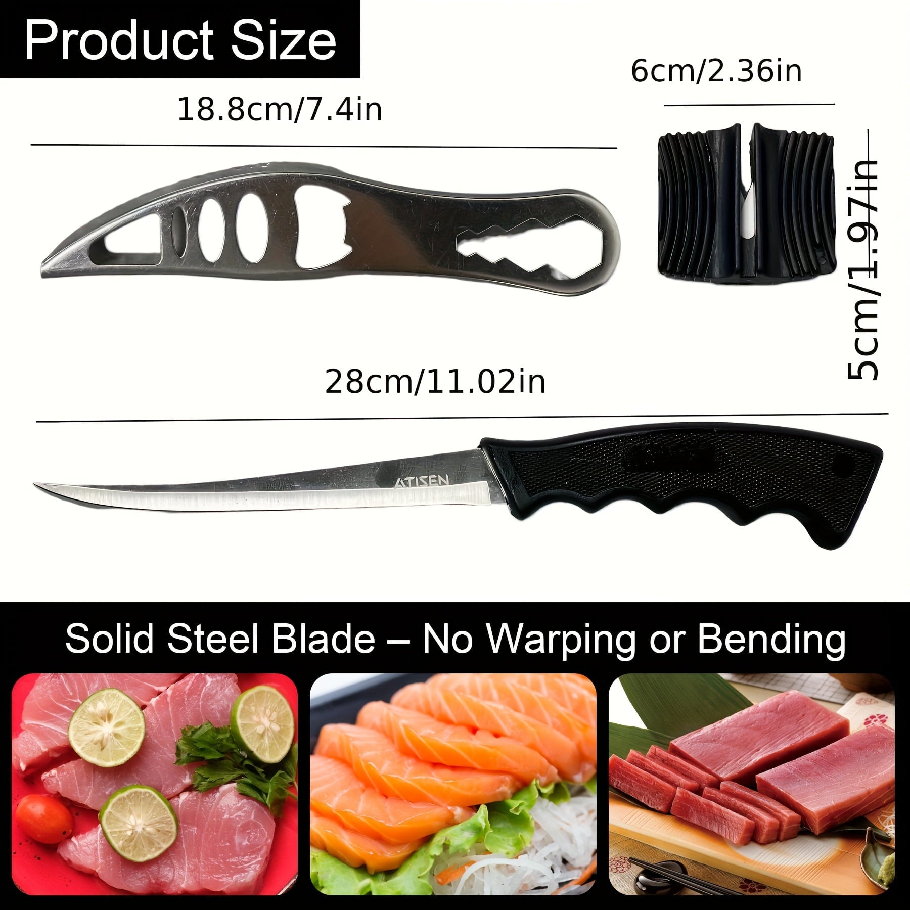 ATISEN 4-Pack Football-Themed Folding Knife Set - view 3