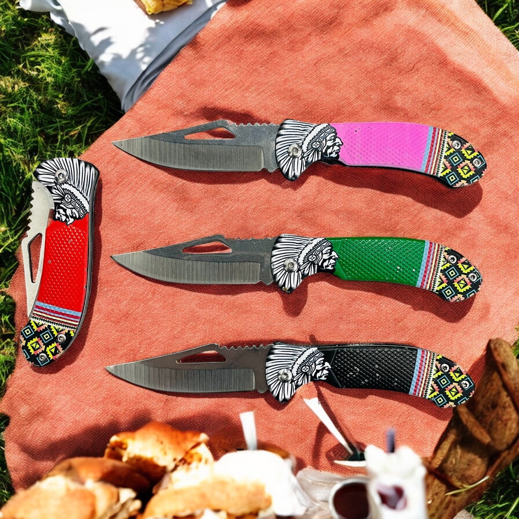 ATISEN 4-Piece Outdoor Folding Pocket Knife Set - view 6