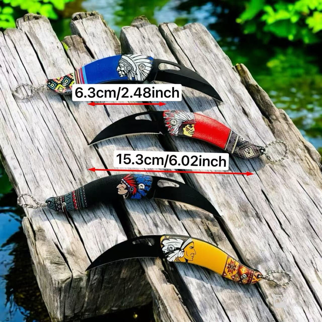 ATISEN 4-Pack 3D Embossed Folding Knives - view 4