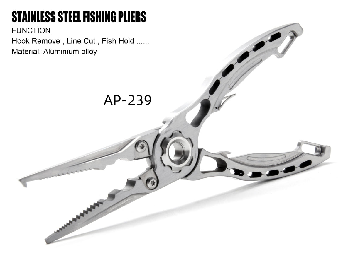 Atisen 2026 professional lightweight aluminum fishing pliers with line cutter. Factory direct new arrival marine gear for Canada.