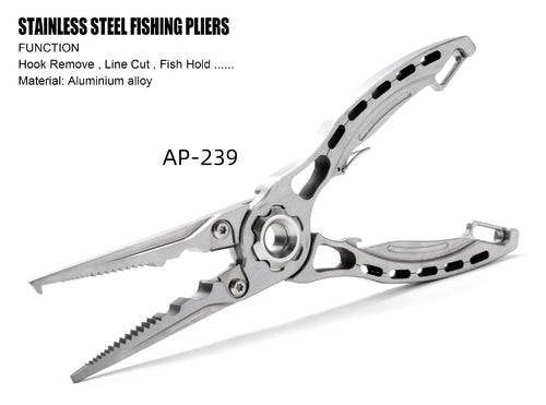 Atisen 2026 professional lightweight aluminum fishing pliers with line cutter. Factory direct new arrival marine gear for Canada.