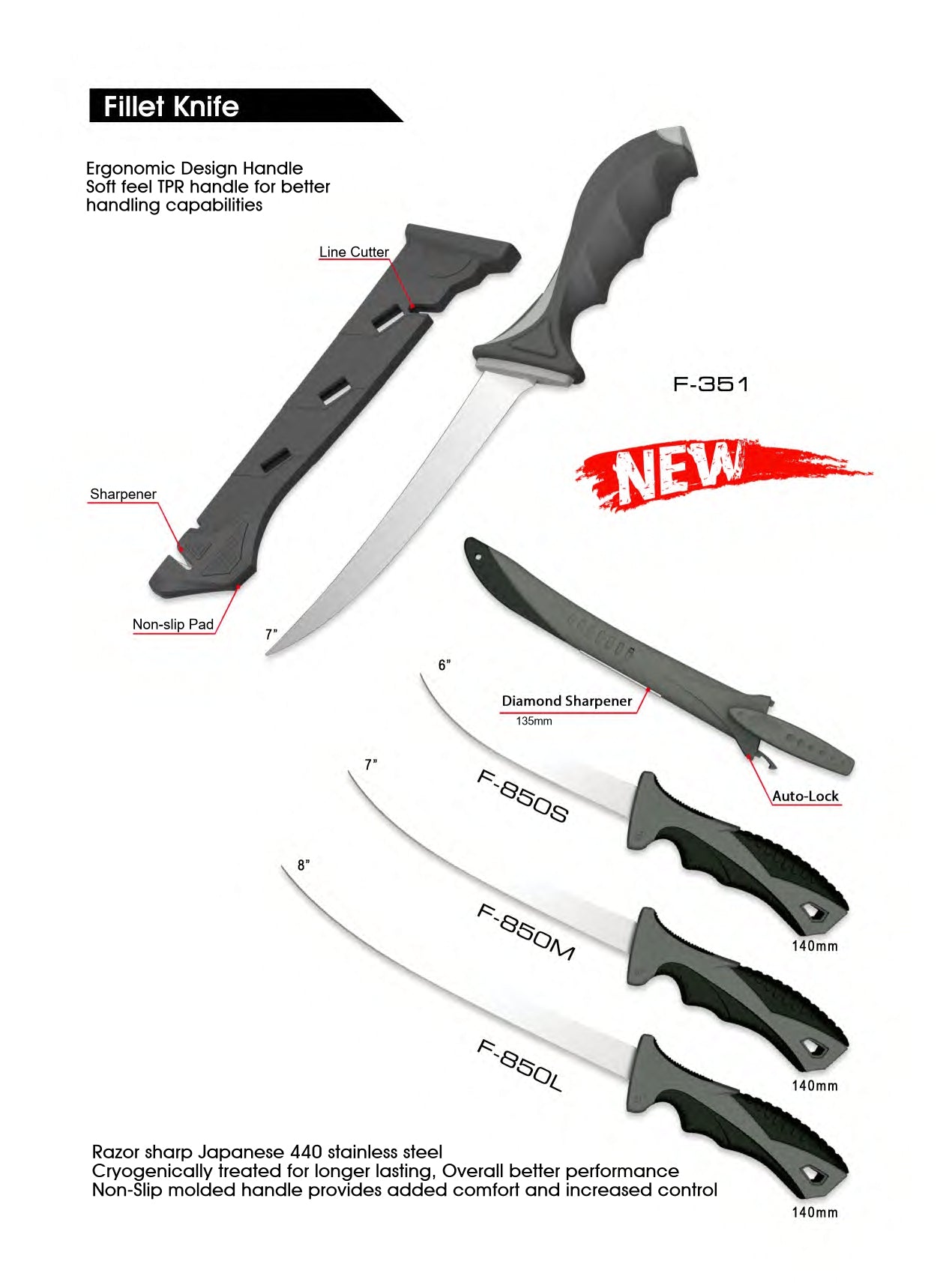 Atisen floating fishing bait knife with classic cork handle. Factory direct marine accessories for UK buyers.