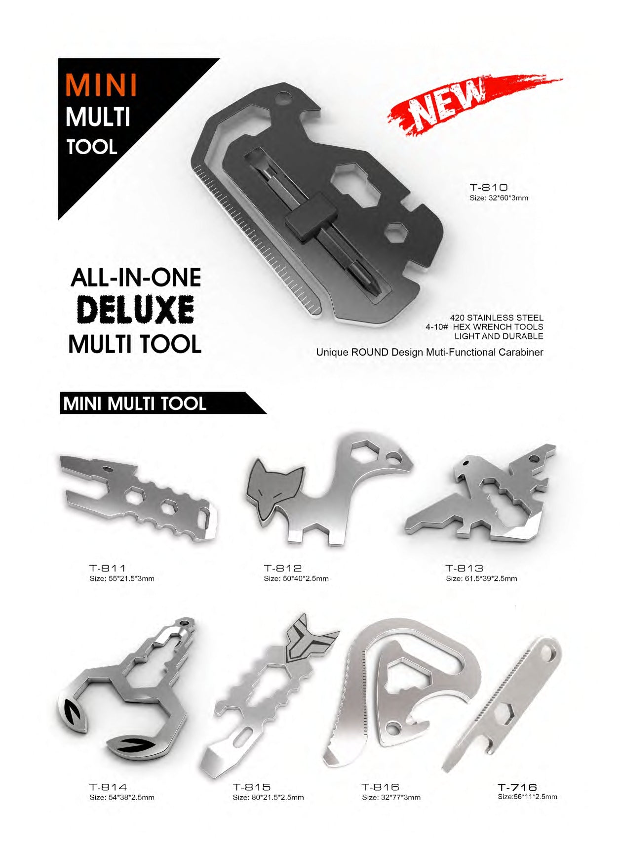 Atisen mini aluminum carabiner clips for keychains and EDC gear attachment. Bulk B2B supplier for European e-commerce stores.