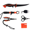 Atisen custom fishing knife gift box set with sharpeners. OEM fishing tackle manufacturer for USA Amazon sellers.