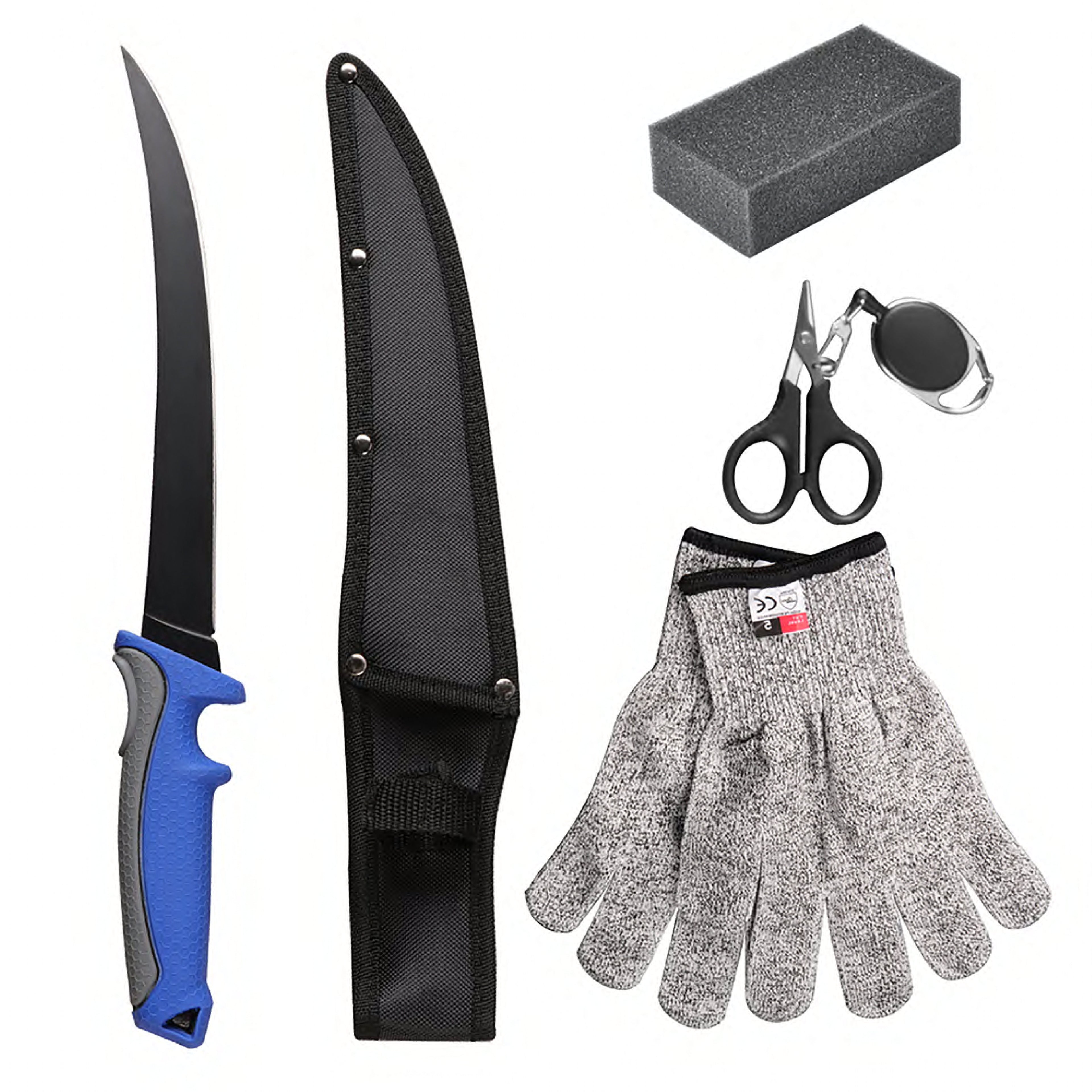 Atisen premium fishing knife set in protective EVA carrying case. OEM custom fishing equipment factory targeting Australia.