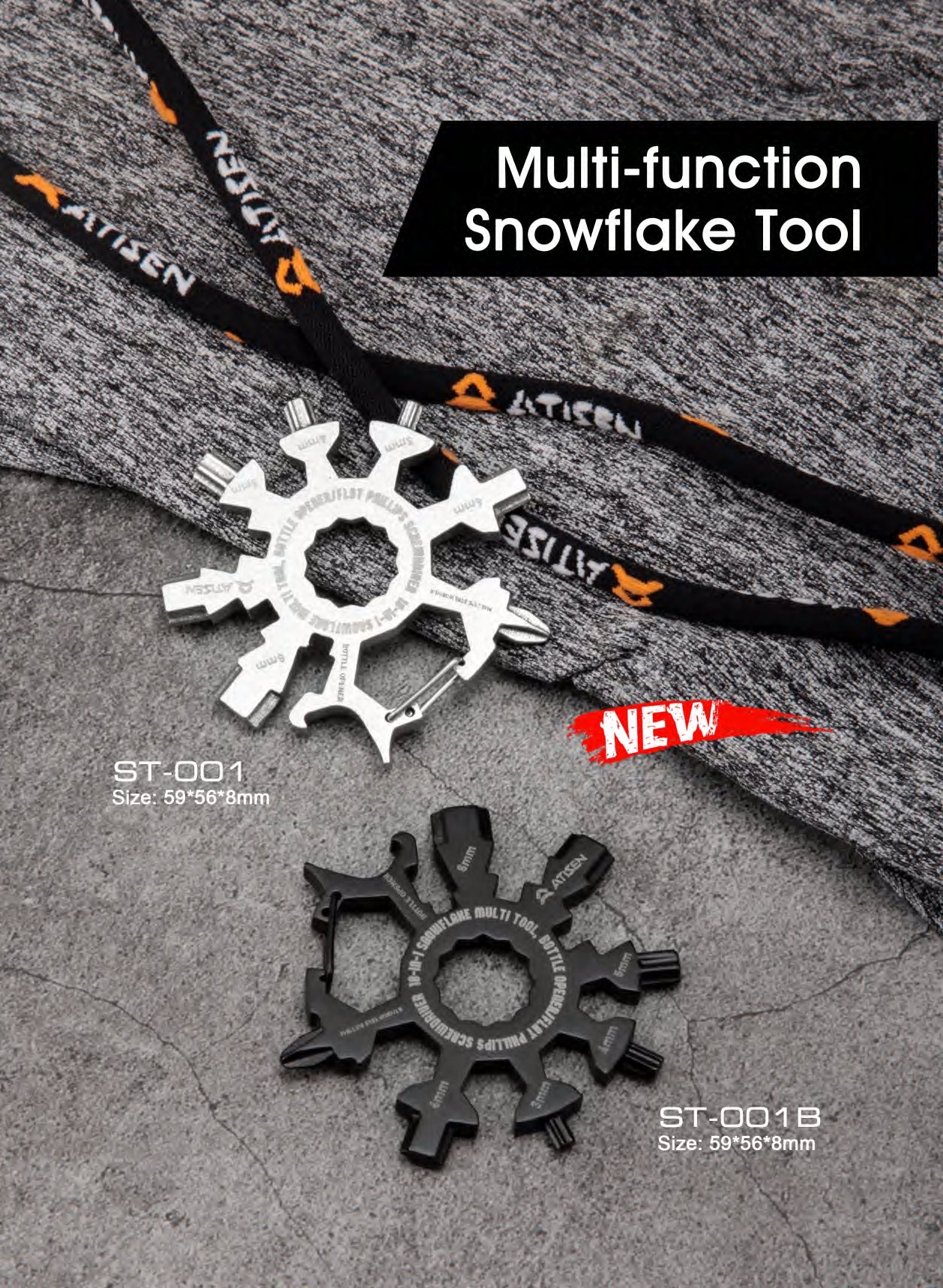 Atisen braided paracord survival carabiner keychain. OEM outdoor gear manufacturer serving Brazilian market.