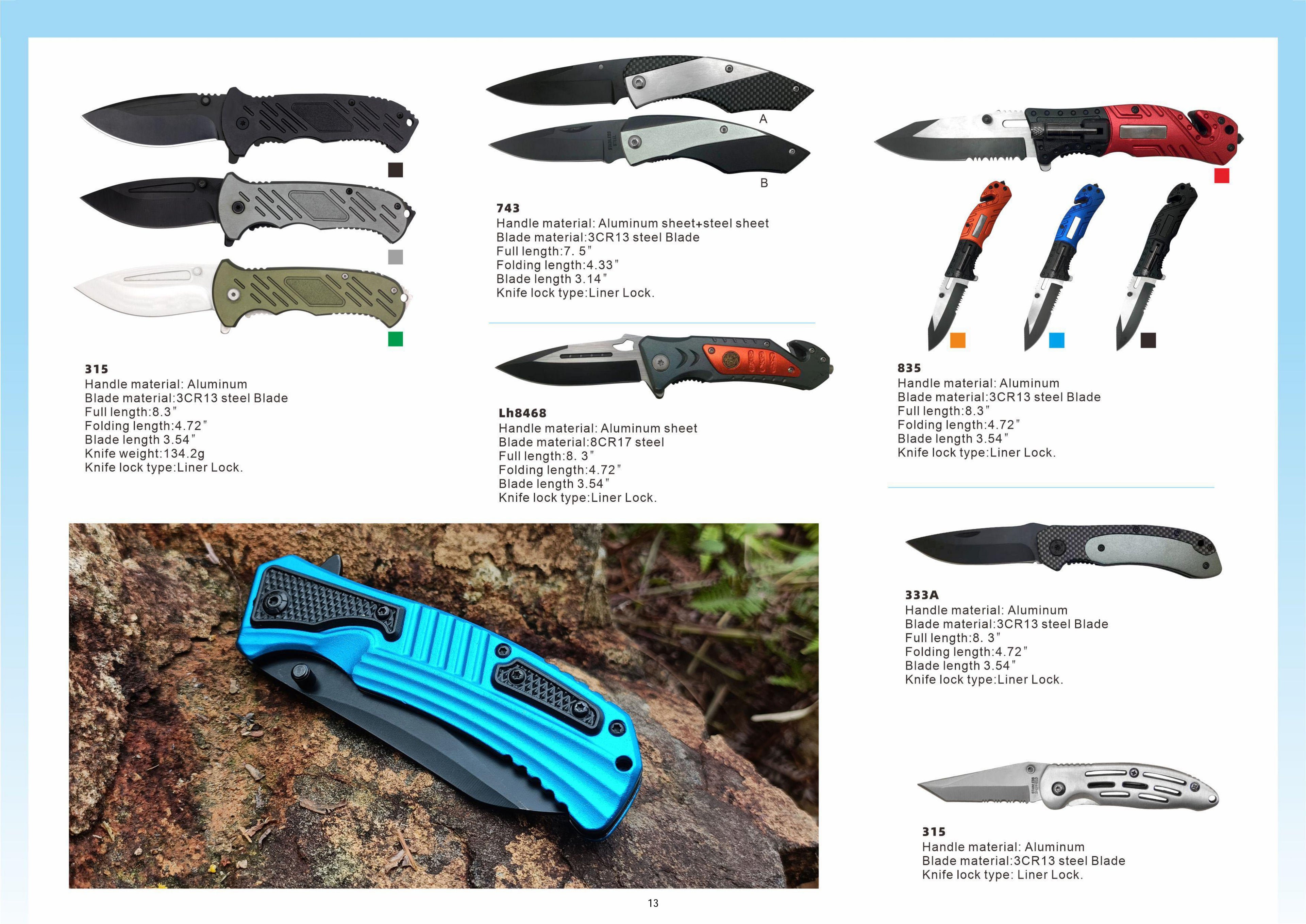 Atisen rugged folding survival knife with G10 handle. OEM custom tactical gear factory targeting Australia.