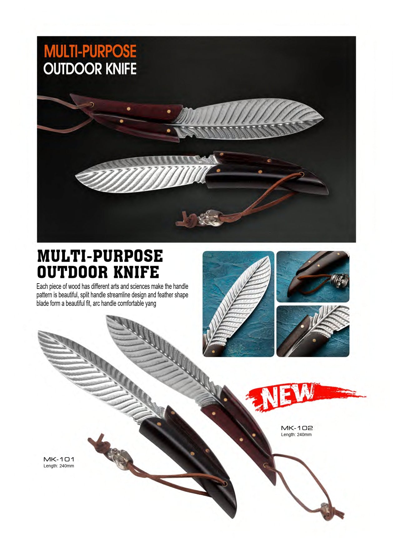 Atisen compact tactical neck knife with sheath. Bulk promotional outdoor survival gifts supplier for Chile.