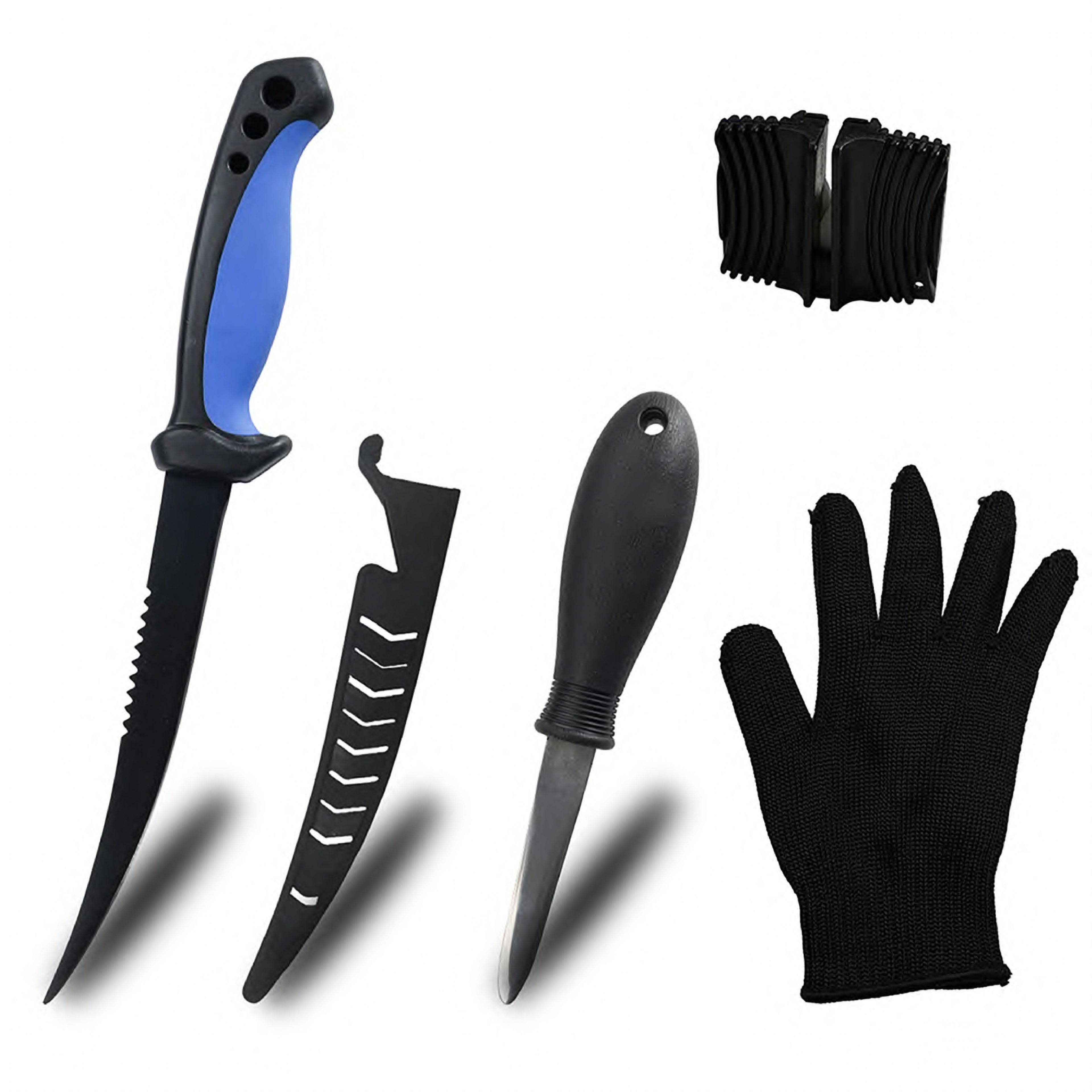 Atisen retail blister pack fishing knife combo. Bulk promotional marine tools supplier for Chile.