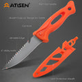 Atisen fishing knife and aluminum pliers combo set. Bulk promotional fishing survival gifts supplier for Chile.