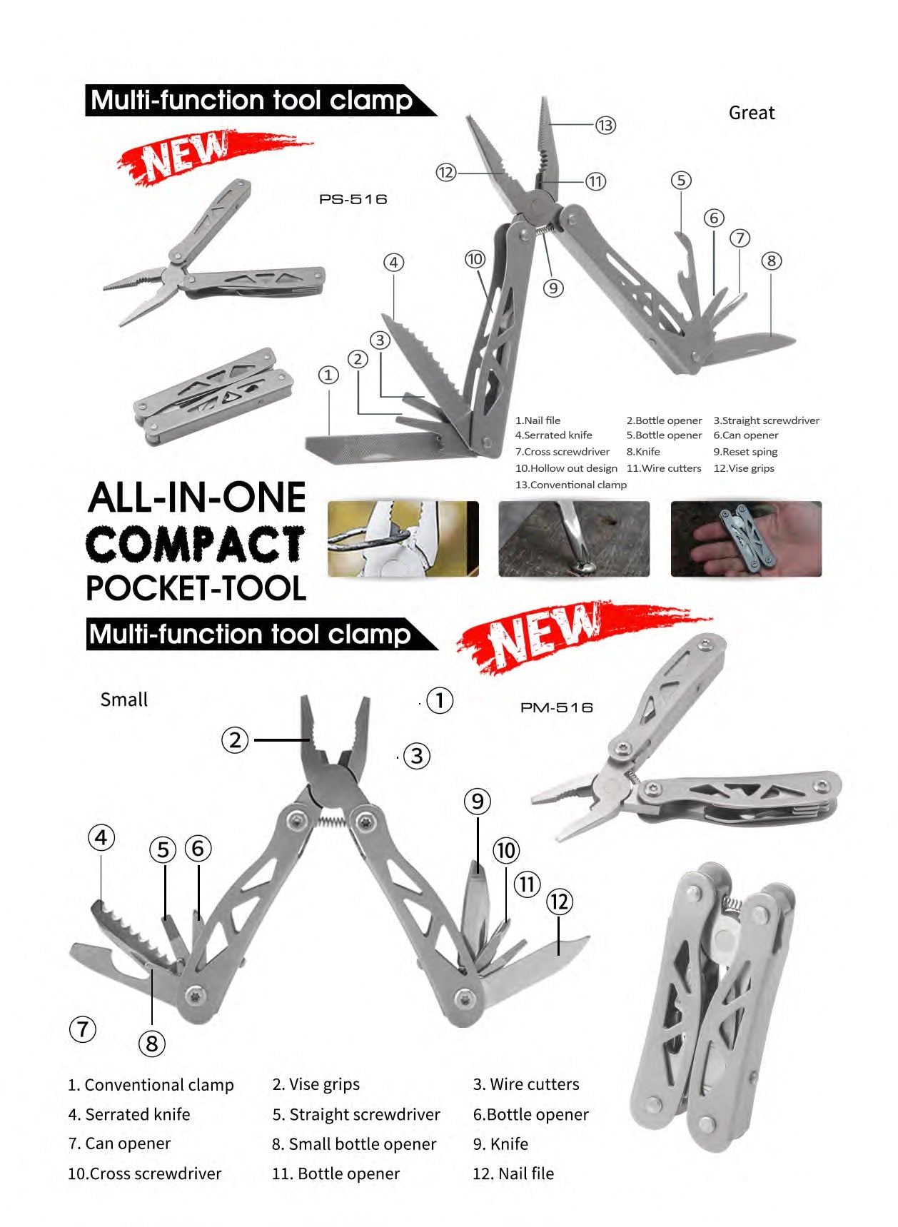 Atisen compact manual pocket chainsaw. Bulk promotional survival and camping tools supplier for Chile.