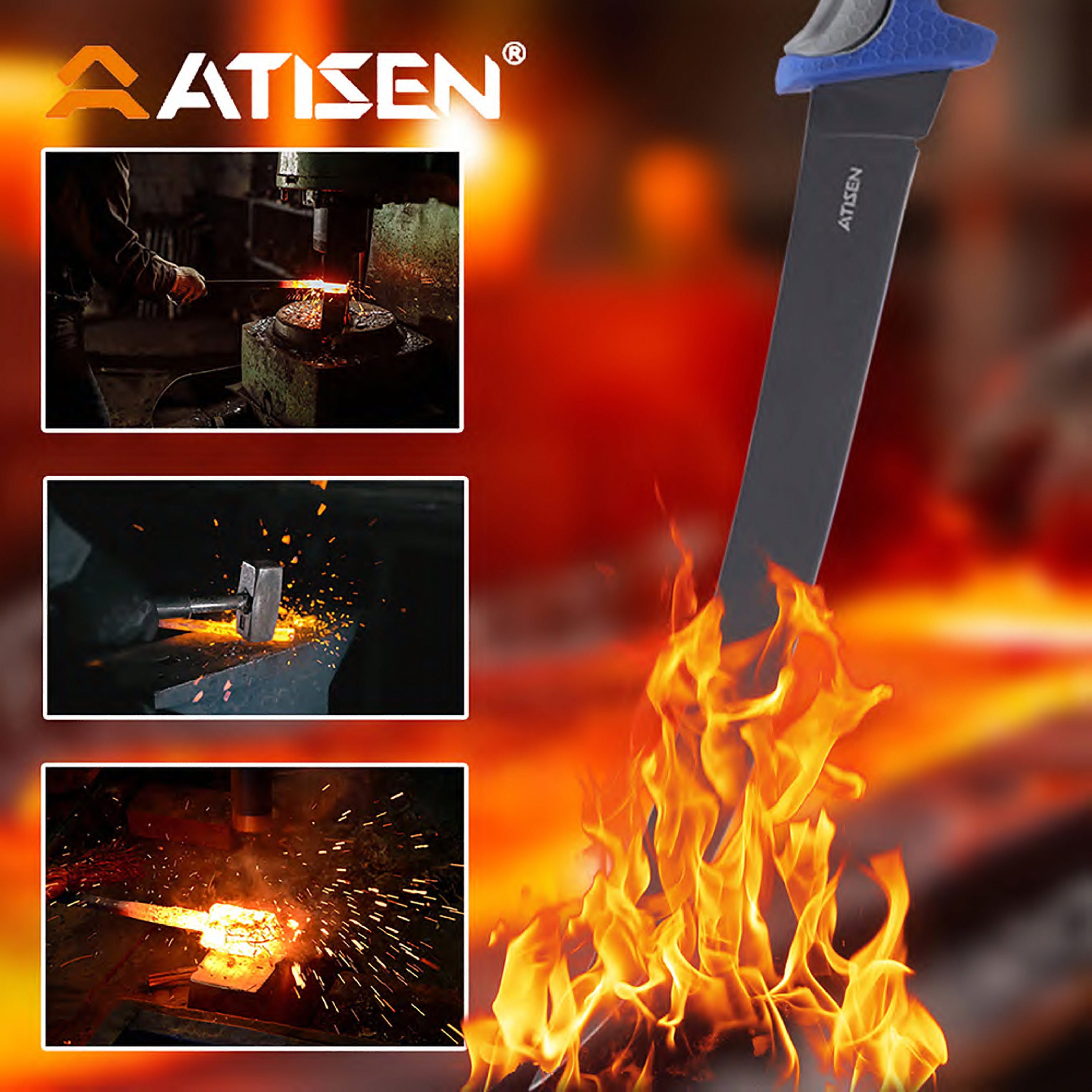 Atisen commercial fishing knife tub for professional use. Wholesale professional fishing gear for New Zealand.