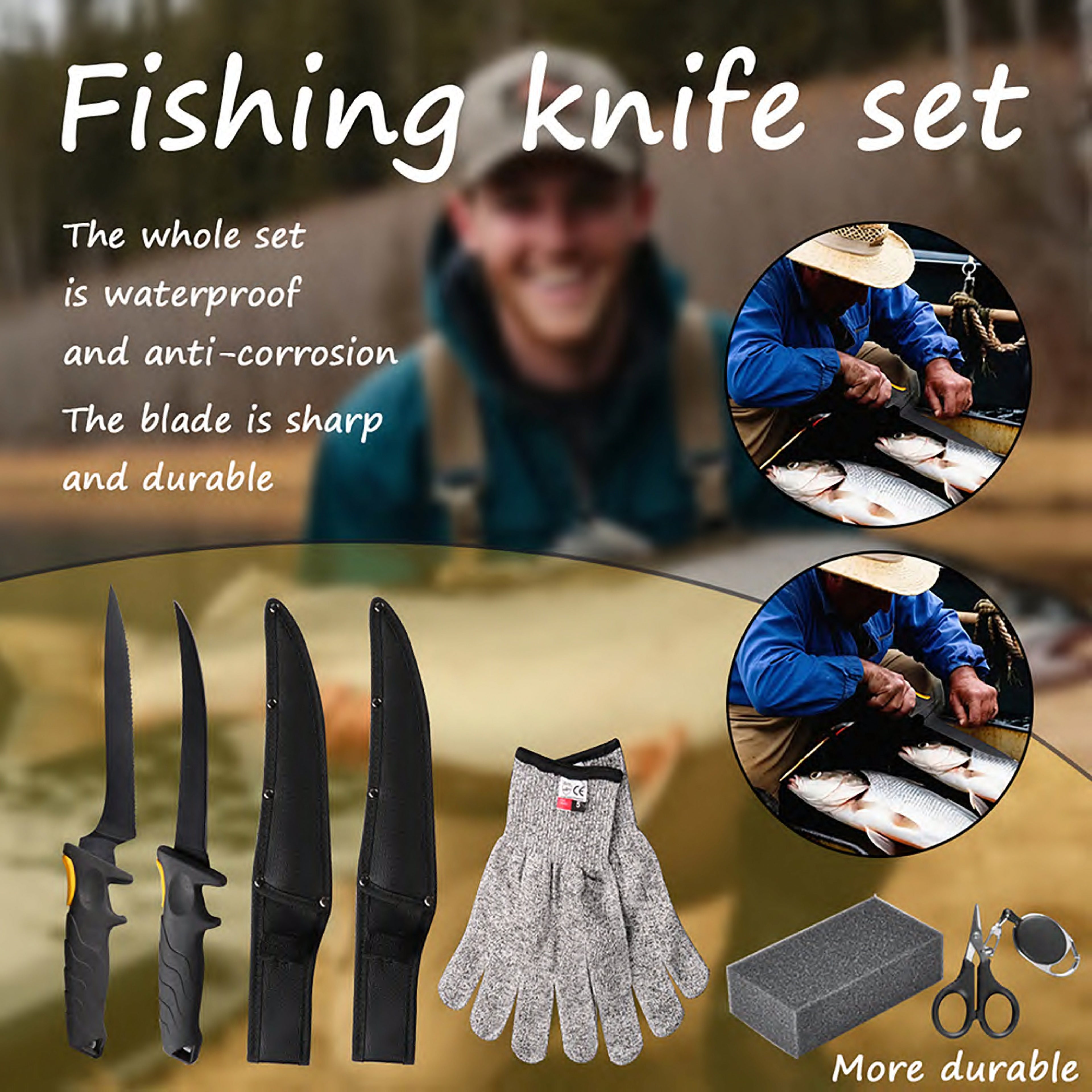 Atisen essential fishing bait and fillet knife twin pack. Wholesale professional fishing gear for New Zealand.
