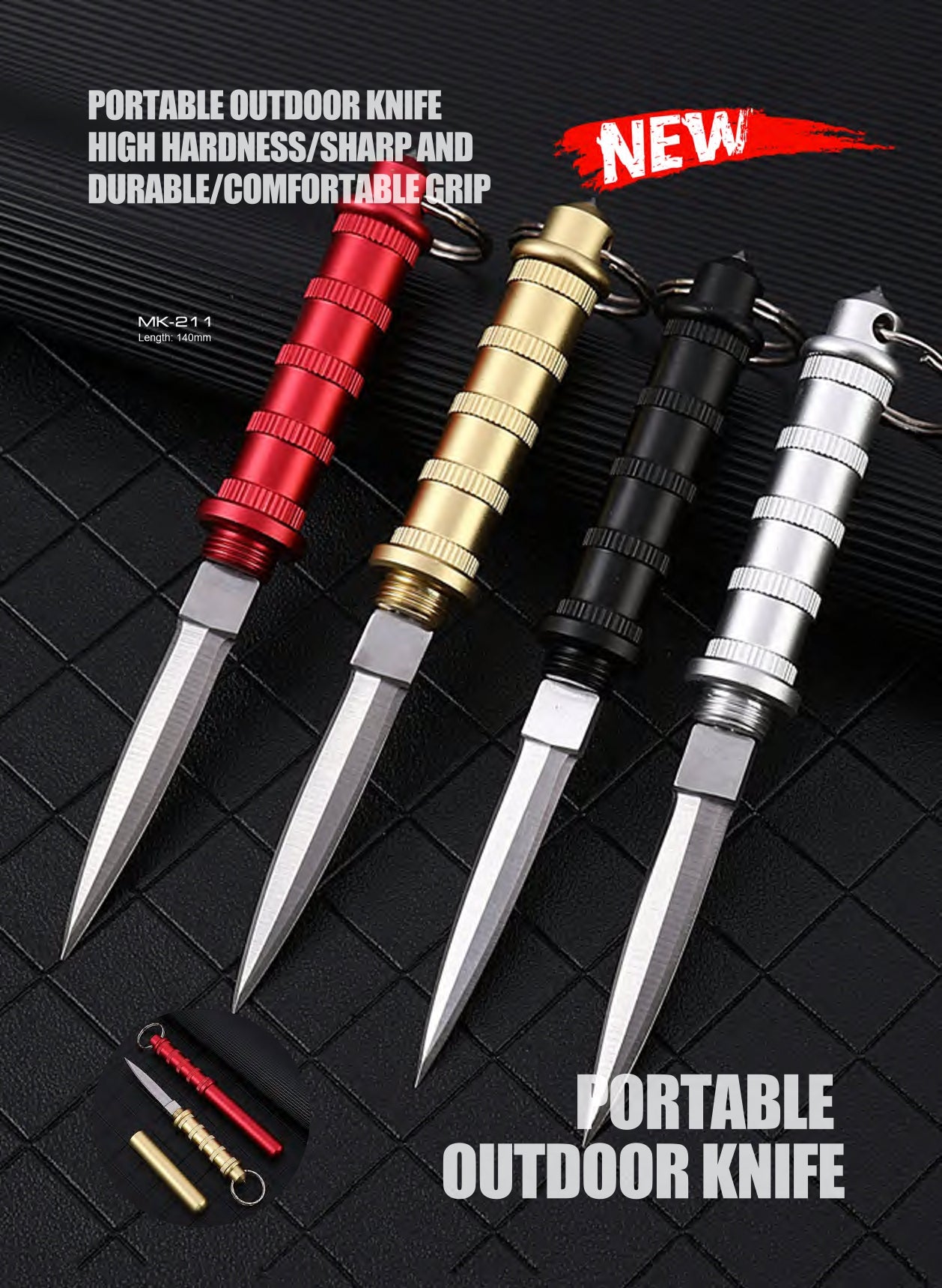 Atisen high carbon steel bushcraft survival knife. Wholesale heavy-duty camping gear for USA Amazon sellers.