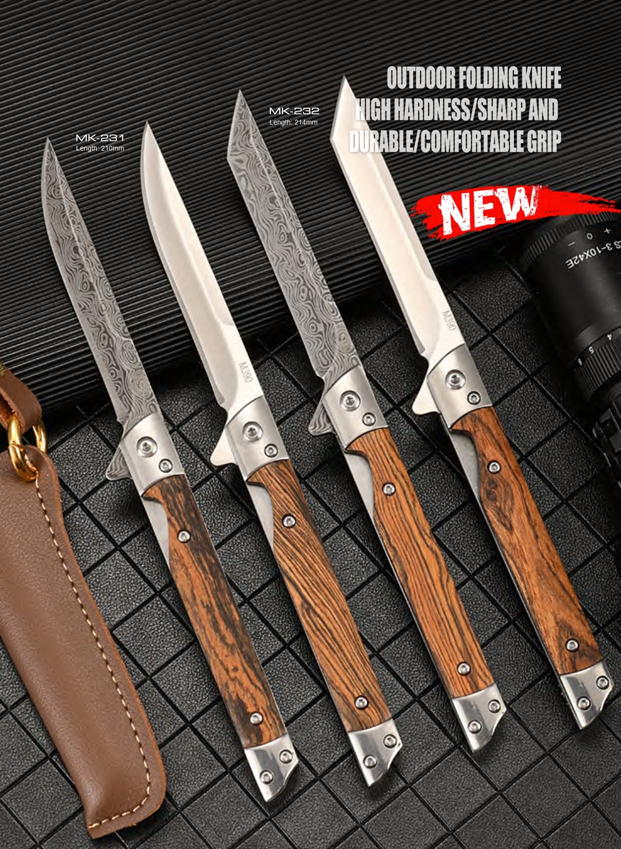 Atisen tactical karambit pocket knife with curved blade. Wholesale outdoor defense gear supplier for USA distributors.